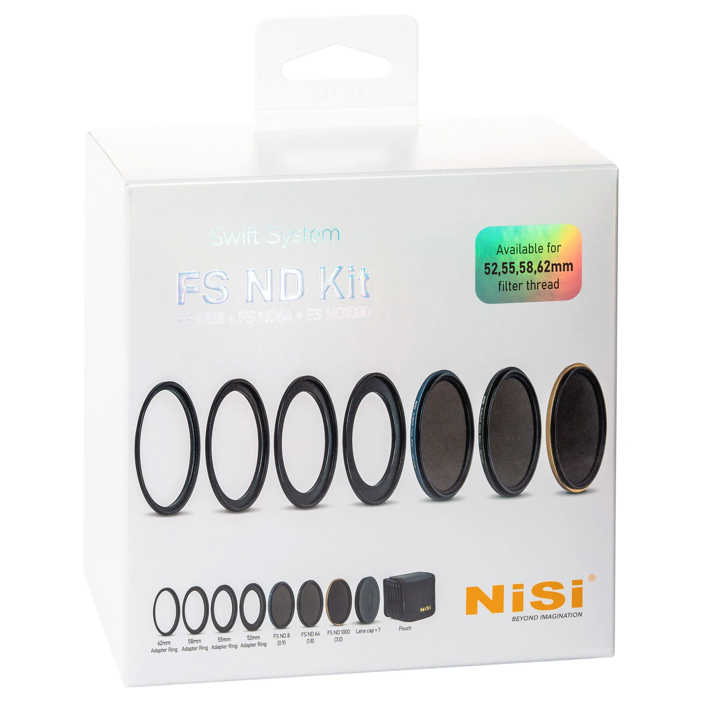 NiSi Filter Swift System FS ND Kit 52, 55, 58, 62 og 62mm (8+64+1000)