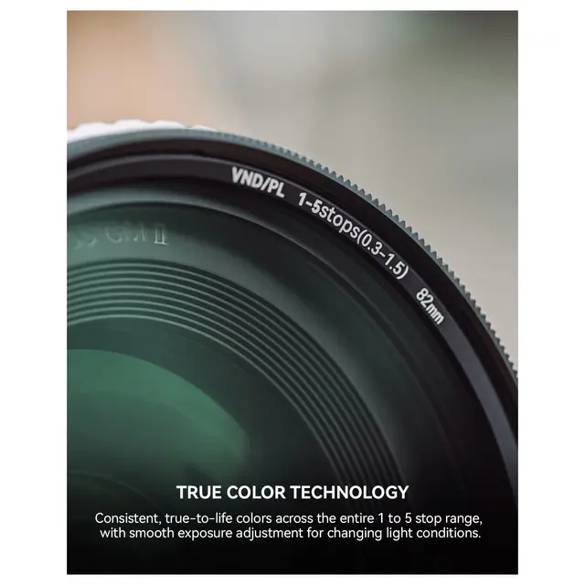 NiSi VND/PL 1-5 Stops True Color 49mm 49mm 