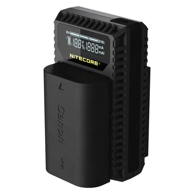 Nitecore UCN1 Lader For Canon LP-E6(N) og LP-E8 