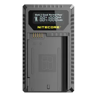 Nitecore UNK2 Kompakt Dobbel Lader Nikon EN-EL15 (A og B)