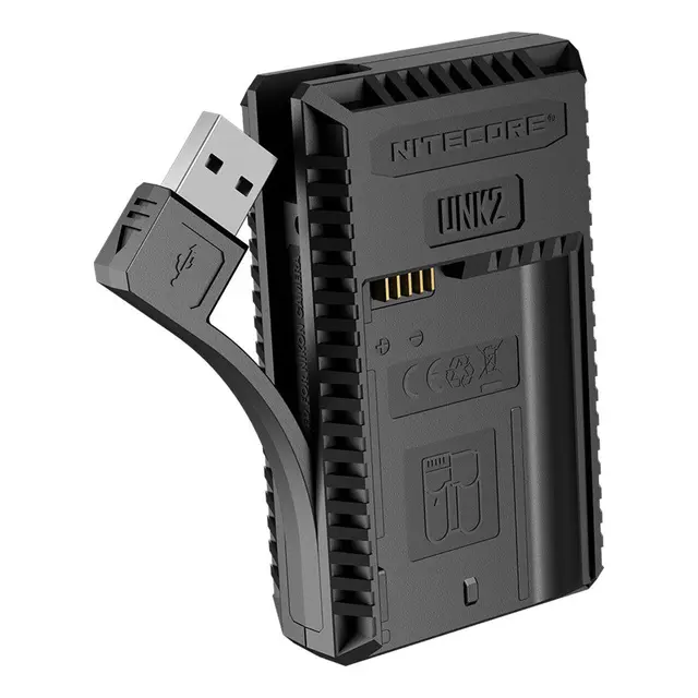 Nitecore UNK2 Kompakt Dobbel Lader Nikon EN-EL15 (A og B) 