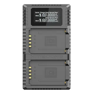 Nitecore FX2 PRO Ladeadatper dobbel Fuji Ladeadapter for 2stk Fujifilm NP-T125