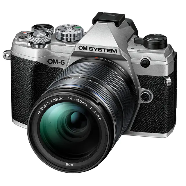 OM SYSTEM OM-5 m/14-150mm f/4-5.6 II Sølv 