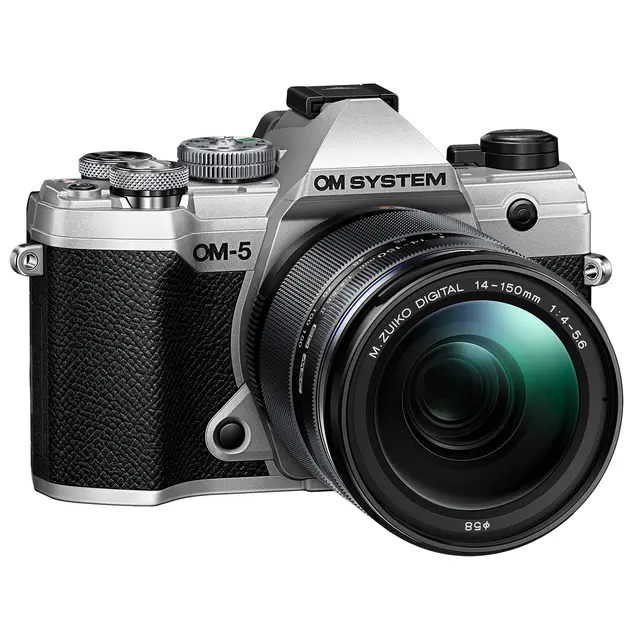 OM SYSTEM OM-5 m/14-150mm f/4-5.6 II Sølv 