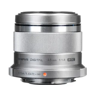Olympus M.Zuiko 45mm f/1.8 Silver Silver