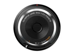 Olympus Body Cap Lens 9mm f/8.0 fisheye Sort