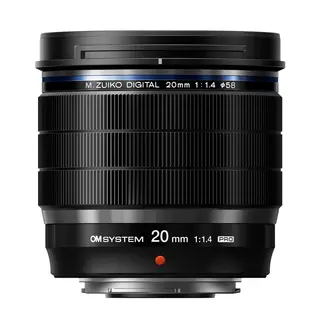 OM SYSTEM M.Zuiko Dig ED 20mm F1.4 Pro Sort
