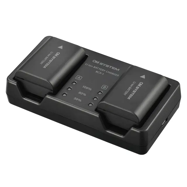 OM SYSTEM SBCX-1 Dobbellader +1x batteri For OM-1. 2280mAh 