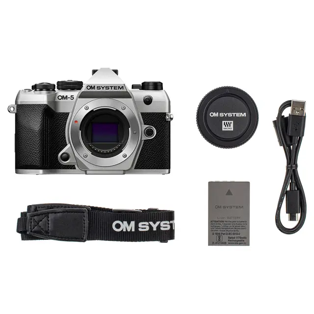 OM SYSTEM OM-5 II Kamerahus Sølv Silver 