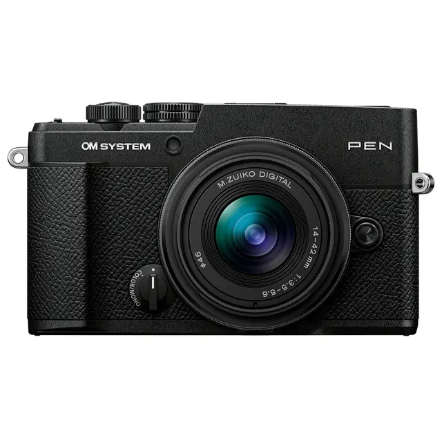 OM SYSTEM PEN Black Kit Med M.Zuiko 14-42mm f/3.5-5.6 III 