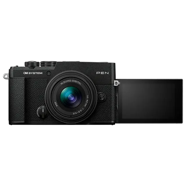 OM SYSTEM PEN Black Kit Med M.Zuiko 14-42mm f/3.5-5.6 III 