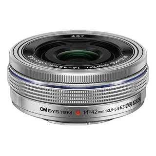 OM SYSTEM M.Zuiko ED 14-42mm f/3.5-5.6EZ Pancake Zoom. Silver