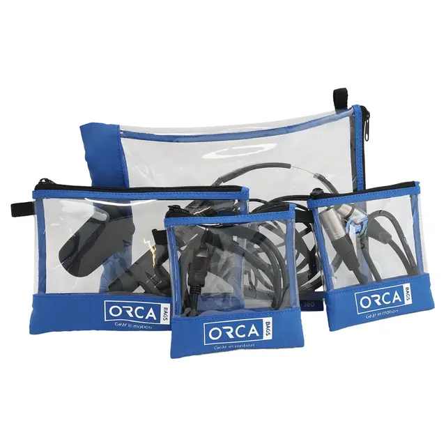 Orca OR-180 Transparent Pouch Set 4 stk Gjennomsiktige poser 