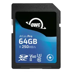 OWC SD Atlas Pro SDXC UHS-II 64GB R250/W130 (V60)