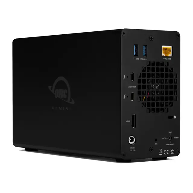 OWC Gemini Thunderbolt Dock & Dual-Drive External Storage w/3.5” Sata HDD 4TB 