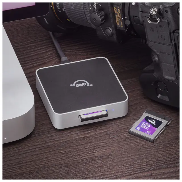 OWC Atlas CFexpress 4.0 Type A & B Kortleser m/USB4, Thunderbolt 4 og USB-C 