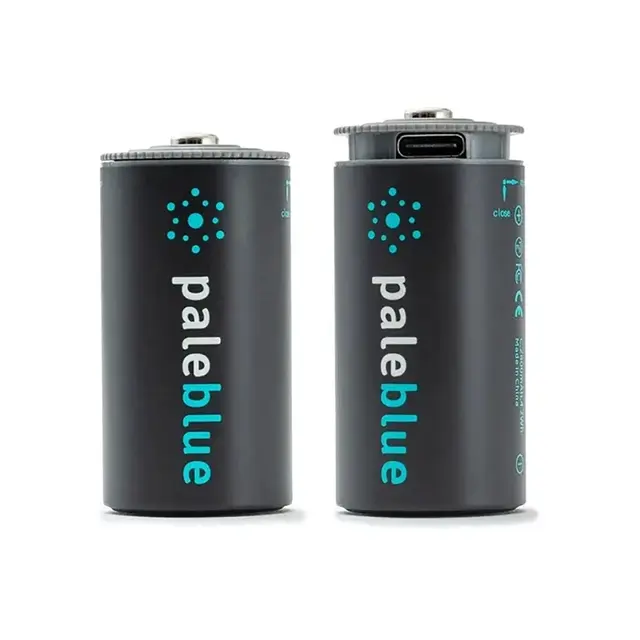 Pale Blue Oppladbare Li-Ion C Batterier 2-pack oppladbare C med USB-C ladekabel 