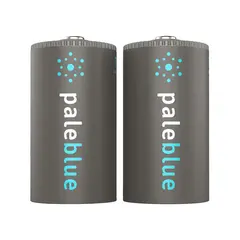 Pale Blue Oppladbare Li-Ion D Batterier 2-pack oppladbare D med ladekabel