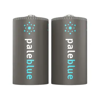Pale Blue Oppladbare Li-Ion D Batterier 2-pack oppladbare D med ladekabel