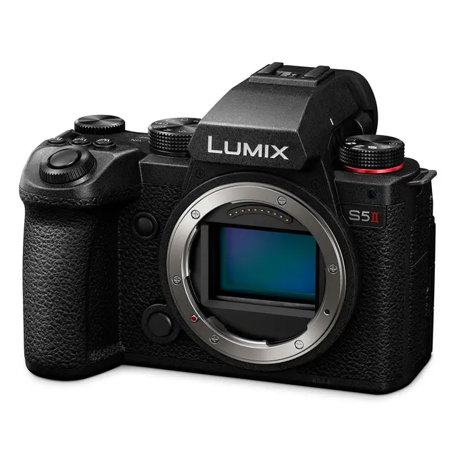Panasonic Lumix S5 II Kamerahus 24,2 MP. Fasehybrid autofokus. Aktiv IS 