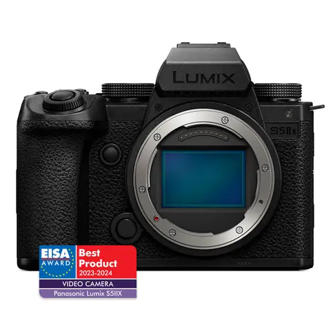 Panasonic Lumix S5 IIx Kamerahus 24,2 MP. Fasehybrid autofokus. Aktiv IS