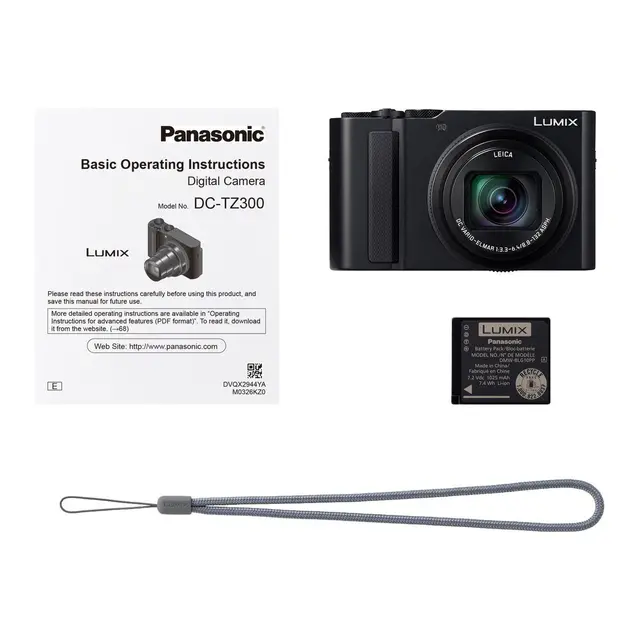 Panasonic Lumix TZ300 Silver 15x Optisk Zoom. 4K Video. Sølv 