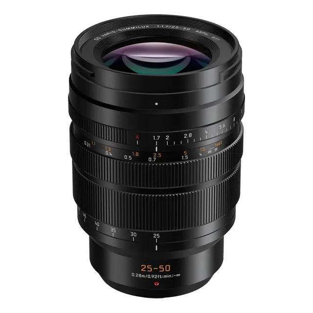 Panasonic Leica DG 25-50mm f/1.7 ASPH Vario-Summilux. Tilsv 50-100mm 