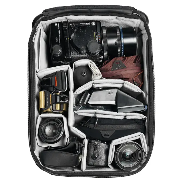 Peak Design Roller Pro Carry-On Black Med Camera Cube v2 X-Large 