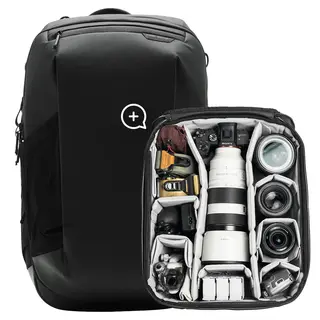 Peak Design Travel Backpack 2-in-1 Cube 40L. Black. w/Camera Cube (X-Large)