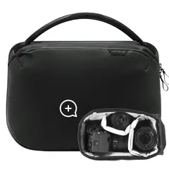 Peak Design Travel Weekender 25L w/Cube 25L. Black. w/Camera Cube (Small)