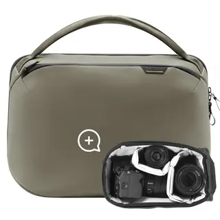 Peak Design Travel Weekender 25L w/Cube 25L. Stone. w/Camera Cube (Small)