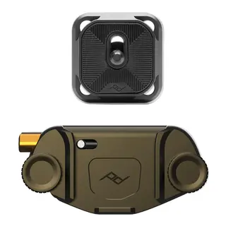 Peak Design Capture Camera Clip v3 Kelp Med standard plate