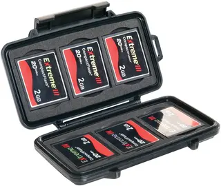 Peli™ Memory Card Case Compact  Flash Vanntett Minnekort etui for 6stk CF kort