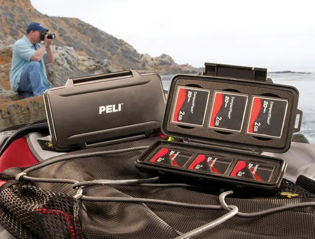 Peli™ Memory Card Case Compact  Flash Vanntett Minnekort etui for 6stk CF kort 