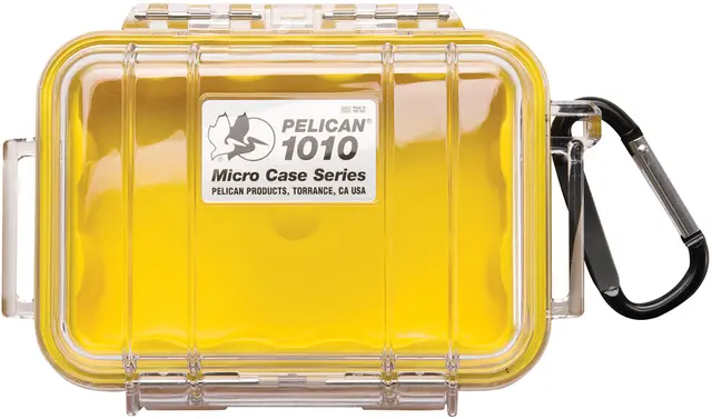 Peli™ MicroCase 1010 gul/klar Innv. mål: 111x73x43 mm 