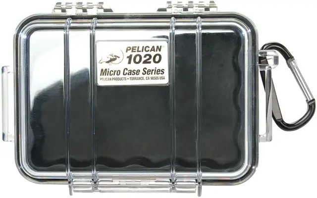 Peli™ MicroCase 1020 sort/klar Innv. mål: 137x90x43 mm 