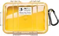 Peli™ MicroCase 1020 gul/klar Innv. m&#229;l: 137x90x43 mm
