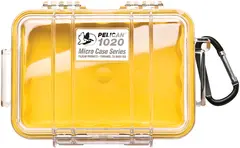 Peli™ MicroCase 1020 gul/klar Innv. m&#229;l: 137x90x43 mm