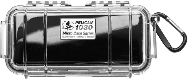 Peli™ MicroCase 1030 sort/klar Innv. mål: 162x67x52 mm 