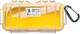 Peli™ MicroCase 1030 gul/klar Innv. mål: 162x67x52 mm