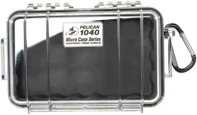 Peli™ MicroCase 1040 sort/klar Innv. mål: 165x98x44 mm 