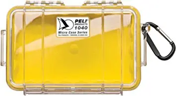 Peli™ MicroCase 1040 gul/klar Innv. mål: 165x98x44 mm 