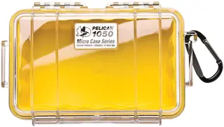 Peli™ MicroCase 1050 gul/klar Innv. m&#229;l: 160x93x70 mm
