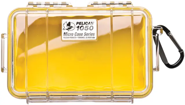Peli™ MicroCase 1050 gul/klar Innv. mål: 160x93x70 mm 