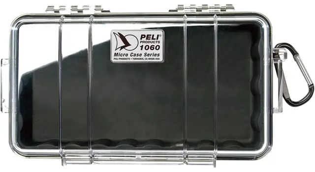 Peli™ MicroCase 1060 sort/klar Innv. mål: 209x108x57 mm 