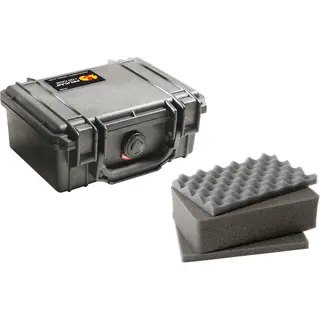 Peli™ 1120 Protector Case m/skum, sort Innv. mål: 187x124x78 mm