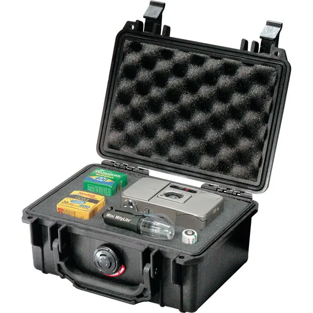Peli™ 1120 Protector Case m/skum, sort Innv. mål: 187x124x78 mm 