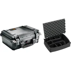 Peli™ 1450 Protector Case m/skillevegger Innv. m&#229;l: 376x263x152 mm