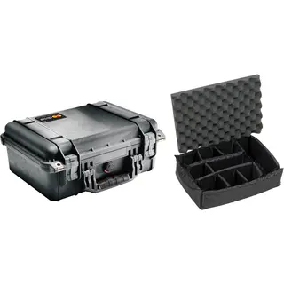 Peli™ 1450 Protector Case m/skillevegger Innv. m&#229;l: 376x263x152 mm