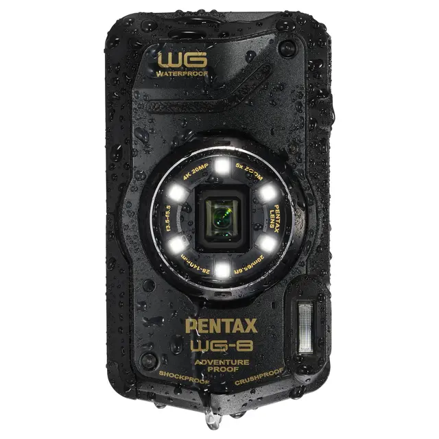 Pentax WG-8 Vanntett Kompaktkamera Black 